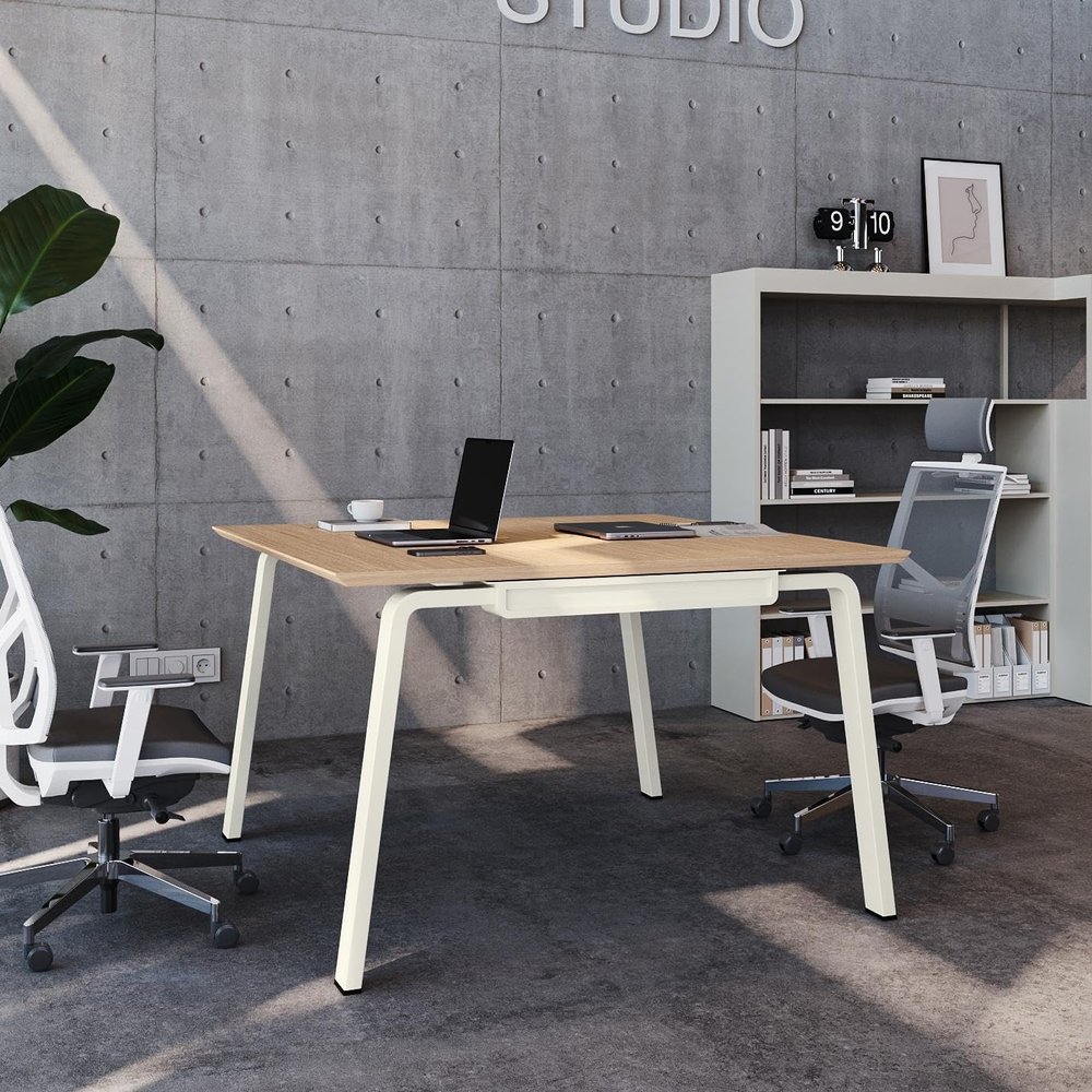 Offee Modern Computer Office Desk, Workstation Table for Home Office, 2 People