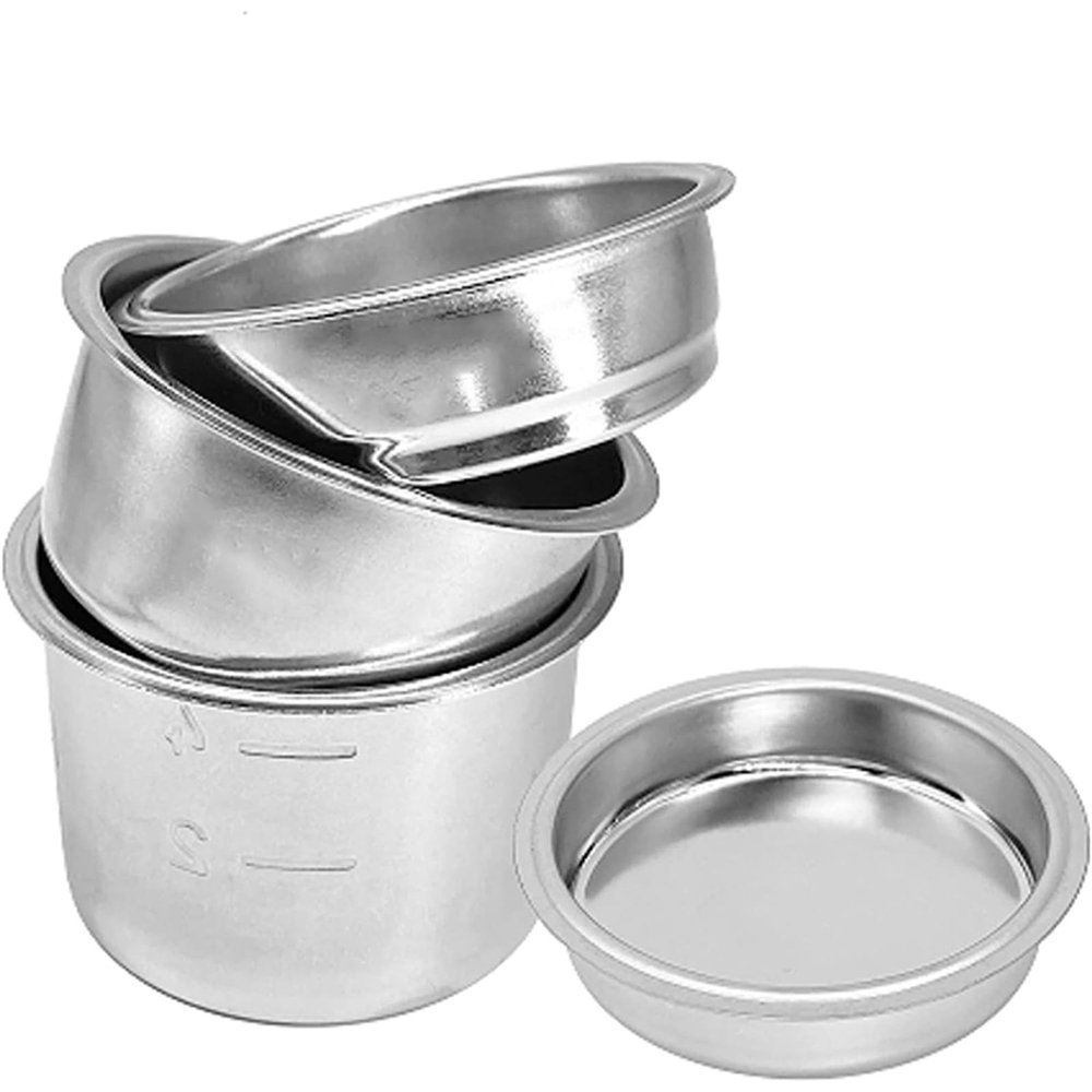 Stainless Espresso Machine Accessory Set 51mm Semi-Automatic Coffee Powder Bowl With Blind Single Double Four Cup Filter