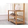 Floor-Standing Solid Wood Rotating Coat RackSolid Wood Hallway Coat Rack Shoe Bench Storage Orga Furniture with Freestanding Design for Living Room Entryway Wardrobe Storage Rustic Style Co view 3