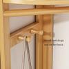 Floor-Standing Solid Wood Rotating Coat RackFreestanding Wood Entryway Corner Hall Tree with Shoe Storage Coat Rack Shelf and Stand for Office Brown view 4