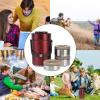 YedaHcy 2.3L Vacuum Lunch Box, 304 Stainless Steel, 3 Layer Leak Proof, Insulated Food Container, Thermal Box for Work Travel, Portable with Handle (Red) view 4