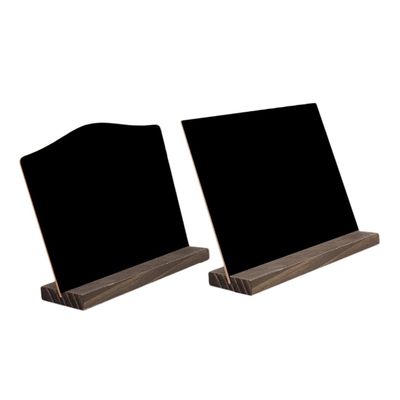OHPHCALL 2Pcs Wooden Chalkboard Signs with Easels Small Desktop Message Board Decorative Bar Party Decorations Random Color