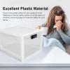 Lybunair Plastic Refrigerator Lock Box, Secure Food Storage Container with Design, Multi Purpose Cabinet for Drug, First Aid Supplies, and Valuables (White and Transparent Frame) view 4
