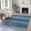 Addison Rugs Chantille ACN2093 Teal 8' x 10' Indoor/Outdoor, Machine Washable, Easy Clean, Non Shedding, Bedroom, Living Room, Dining Room, Kitchen, Patio Rug view 1