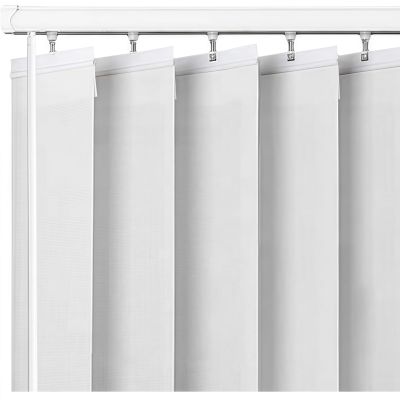 LOQPDNXN Cordless Vertical BlindsSliding Glass DoorsSliding DoorPatio Doors BlindsShades for Indoor WindowsLight FilteringUV ProtectionRoom Dividers.White.112 Wx 62" H