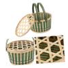 2pcs Handheld Woven Storage Basket Easter Organizer Container for Toys and Sundries Style Comfortable Handles Rustic Home Decor view 3