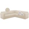 HDCAXKJ Sectional Couch Cover L Shape Stretch Sofa Covers Washable Jacquard Corner Couch Slipcover Non Slip Sectional Slip Cover U Shaped Furniture Protector for Pets Dogs (Light Beige, Small) view 1