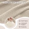 HDCAXKJ Sectional Couch Cover L Shape Stretch Sofa Covers Washable Jacquard Corner Couch Slipcover Non Slip Sectional Slip Cover U Shaped Furniture Protector for Pets Dogs (Light Beige, Small) view 3