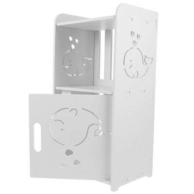 DIYEAH Modern Nightstand Hollow Storage Shelf for Bedroom Simple Design Bedside Table Versatile Furniture for Home Decor and Organization