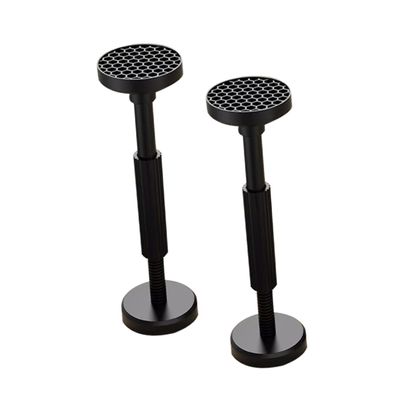 ABOOFAN 2 Pcs Adjustable Support Rods for Undermount Sink 18-45CM Telescopic Cabinet Leg Brackets Black Sink Mounting Support System for Bathroom and Kitchen
