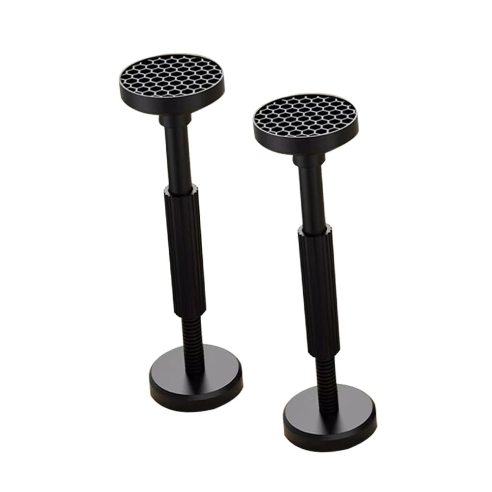 ABOOFAN 2 Pcs Adjustable Support Rods for Undermount Sink 18-45CM Telescopic Cabinet Leg Brackets Black Sink Mounting Support System for Bathroom and Kitchen