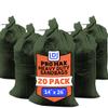 DURASACK Pro Max Heavy Duty Sand Bags for Flooding with 4,000 Hours UV Protection Sandbags for Weight, 100 lbs Capacity, 14x26 in, Green, 20 Count view 1