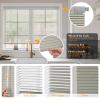Persilux No Drill No Tools Cordless Mini Blinds 1" Aluminium Mini Blinds, Window Shades No Screws Venetian Horizontal Blackout Blinds for Windows, Living Room/Bedroom/Kitchen, Grey, 48" W x 64" H view 2