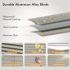 Persilux No Drill No Tools Cordless Mini Blinds 1" Aluminium Mini Blinds, Window Shades No Screws Venetian Horizontal Blackout Blinds for Windows, Living Room/Bedroom/Kitchen, Grey, 48" W x 64" H view 3