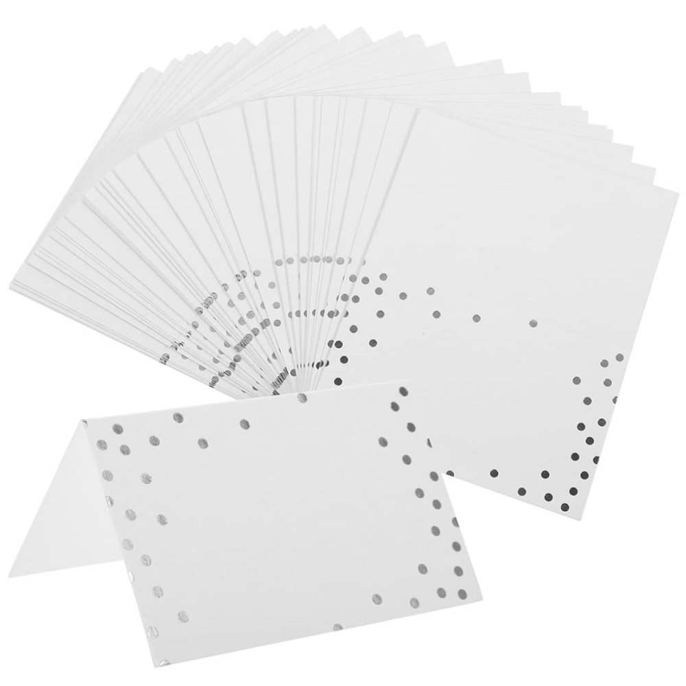 Homoyoyo 100pcs Dot Printing Wedding Name Cards Elegant Table Seating Place Cards for Events Parties and Banquets Smooth Edges and Quality for Memorable Occasions