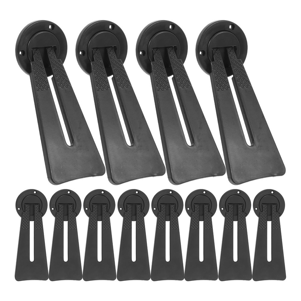 GRIRIW 12pcs Photo Frame Easel Back Stand Plastic Black for Frames