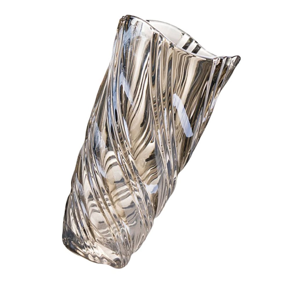 Alipis Elegant Glass Flower Vessel Brown Home Decor Vase for Flower Arrangements and Wedding Centerpieces