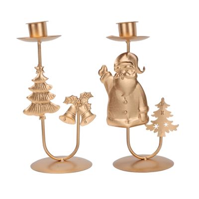 Creative Candle Stand 2pcs Iron Metal for Christmas Xmas Decor