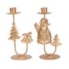 Creative Candle Stand 2pcs Iron Metal for Christmas Xmas Decor view 1