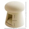 TPTBON Modern Mushroom Footstool, Wool Round Footstool, Multifunctional Dressing Stool, Low Footstool with Storage Space for Living Room Bedroom Apartment(Green) view 2
