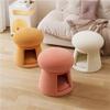 TPTBON Modern Mushroom Footstool, Wool Round Footstool, Multifunctional Dressing Stool, Low Footstool with Storage Space for Living Room Bedroom Apartment(Green) view 3