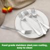 12 Piece Dinner Forks Set, Food-Grade Stainless Steel Forks Silverware, Cutlery Fork, Salad Fork, Metal Forks for Home, Kitchen or Restaurant, Mirror Polished, Dishwasher Safe - 7.3 Inch view 3