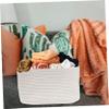 Alipis 2pcs Cotton Rope Storage Baskets Handles Woven Toy and Storage Bins for Organizing Clothes and Toys Modern Design Cotton Rope Baskets for Home Decor view 4