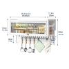 No-Punch Wall Spice Rack, Floating Storage Organizer with Hooks for Pantry/Bathroom/Cupboard, Adjustable Height, Removable, Dustproof(26.4x11.8x19.7in) view 3