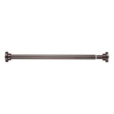 Adjustable Closet Hanging Rod No Drilling, Extra Long Tension Rod, Heavy Duty Clothes Drying Rod Between Cabinets/Garment Rack Bar for Clothing Store Balcony Wall(Brown,21.6-31.5in (55-80cm))