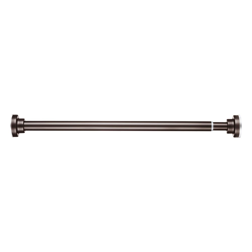 Adjustable Closet Hanging Rod No Drilling, Extra Long Tension Rod, Heavy Duty Clothes Drying Rod Between Cabinets/Garment Rack Bar for Clothing Store Balcony Wall(Brown,21.6-31.5in (55-80cm))
