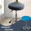 Miecoae Set of 2 Bar Stool Covers, Washable Fabric Dia.12 14 16 17 18 19 22" Round Stretchy Tops Easy to Install Washable(W27,22x8in) view 3