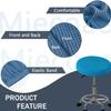 Miecoae Set of 2 Bar Stool Covers, Washable Fabric Dia.12 14 16 17 18 19 22" Round Stretchy Tops Easy to Install Washable(W27,22x8in) view 4