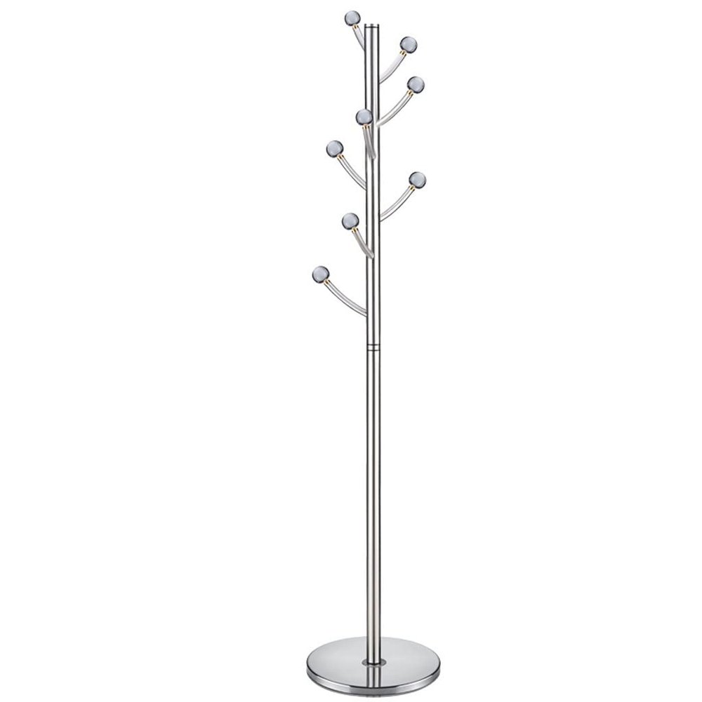 CZCZC Floor-Standing Coat Rack Coat Tree Household Stainless Steel Coat Shelf Coat Tree Single-Pole Living Room Corridor Entrance Hanger Floor Coat Rack
