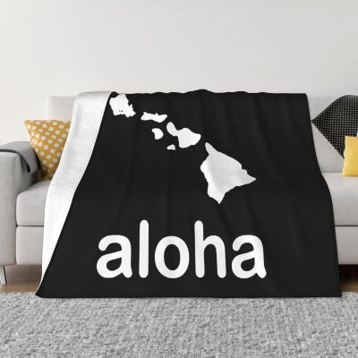 Aloha Hawaiian Throw Blanket Super Soft Flannel Cozy Blanket, for Couch Travel Bed 40"x30"