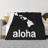 Aloha Hawaiian Throw Blanket Super Soft Flannel Cozy Blanket, for Couch Travel Bed 40"x30" view 1
