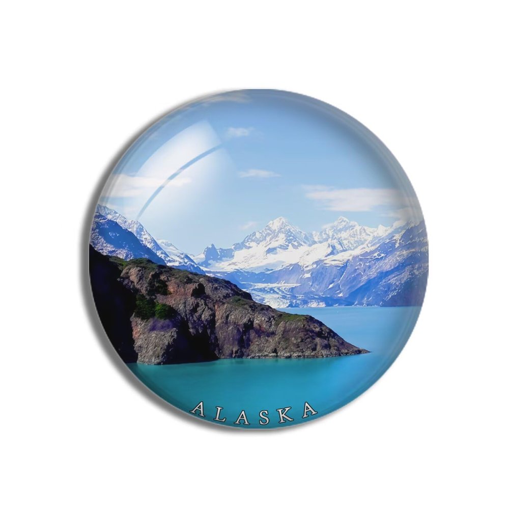 Weekino Crystal Fridge Magnets Scenery for Alaska Travel Souvenirs Home Decor Cabinets Office Whiteboards Gift Collectibles Landmark