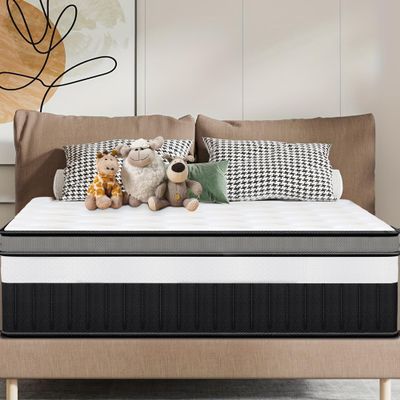 14" King Size Mattress in a Box, Memory Foam and Pocket Innerspring Mattress for Motion Isolation