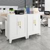 GAIOUS White Metal Pantry Cabinet with Lock(Two Units), Sideboard Buffet Storage Cabient with Doors and 2 Adjustable Shelves, Multifunctional Kitchen Cupboard for Home Office, Buffet Table view 3