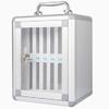 Cell Phone Storage Cabine 12/24/36/48/60 Slots Silver Wall-Mounted Pocket Chart Cell Phones Storage Cabinet with Handle and Key for School Classroom Office Exam(12) view 1