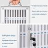 Cell Phone Storage Cabine 12/24/36/48/60 Slots Silver Wall-Mounted Pocket Chart Cell Phones Storage Cabinet with Handle and Key for School Classroom Office Exam(12) view 4