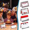48pcs Race Car Food Labels Signs, Racing Car Table Place Cards, Folded Place Cards, Setting Blank Holiday Name Cards, Birthday Party First Lap Around The Track Birthday Decorations view 2