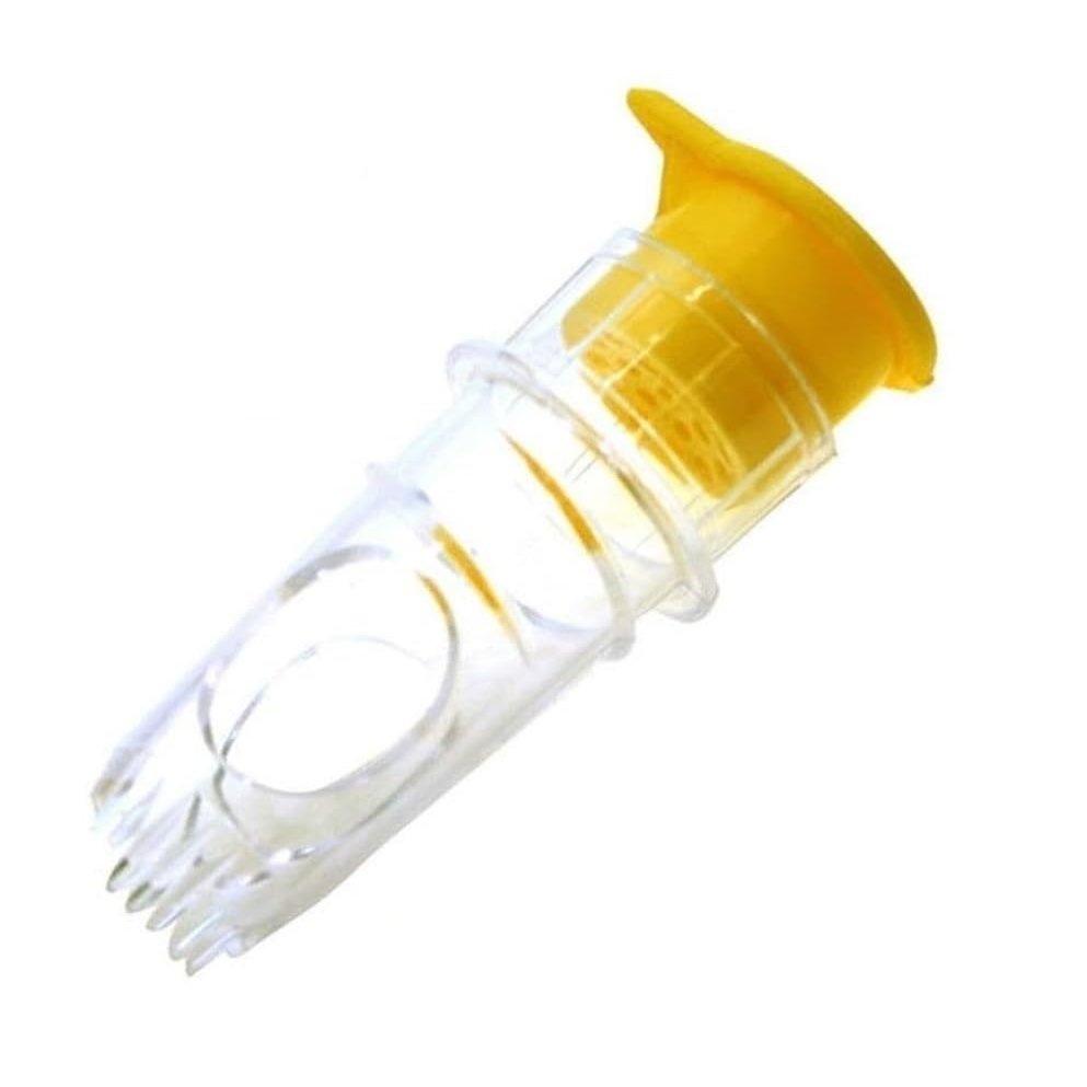 1/2/3pcs Lemon Squeezer, Screw Top Citrus Juicer with Lid | Compact Manual Juice Extractor with Built-In Filter | Orange Citrus Press, Spout(Yellow,2 Pieces)