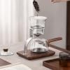 350ml Capacity Magnetic Easy Cleanup Convenient Glass Teapot with Walnut Wood for Home, Unique Handmade Design Ideal for Family Gatherings, Office Breaks view 3