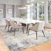 10x14 Washable Area Rugs - Modern Abstract Large Rugs for Living Room Non-Slip Low Pile Soft Machine Washable Carpet for Bedroom, Under Dining Table, Nursery, Farmhouse (10'x14' Beige Blue) view 3