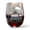47 Stemless Wine Glass | Engraved Presidential Glassware | Patriotic Gift for Supporters | Etched Stemless Wine Glass | 20oz Wine Glass for Celebration view 1