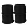 BATHVEVE 4 Pcs Stackable Rubber Furniture Lift Risers with Non Slip Black view 1