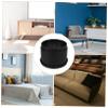 BATHVEVE 4 Pcs Stackable Rubber Furniture Lift Risers with Non Slip Black view 3