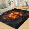 2x3 Flame Tree of Life Rug - Fire Tree Doormat Outdoor Entrance, Mystic Plant Laundry Room Carpet Non Slip Accent Throw Rugs for Bathroom Kitchen Sink Front Door view 2