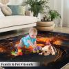 2x3 Flame Tree of Life Rug - Fire Tree Doormat Outdoor Entrance, Mystic Plant Laundry Room Carpet Non Slip Accent Throw Rugs for Bathroom Kitchen Sink Front Door view 4