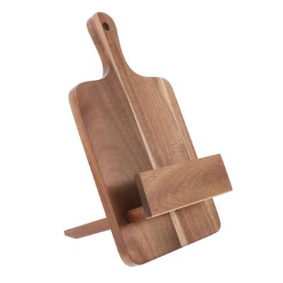 Garneck Elegant Wooden Recipe Holder Kitchen Cookbook Stand Counter Stand Modern Kitchen Decor Menu Display Rack